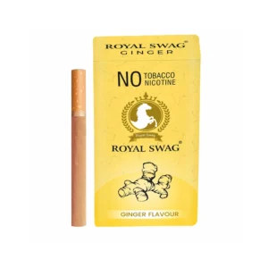 Royal Swag Herbal Cigarettes 100% Tobacco Free and Nicotine Free Ginger Flavour(10 Sticks/Box)